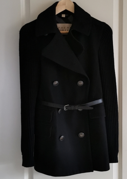 Burberry Coat with a Leather Belt - Picture 1 of 9